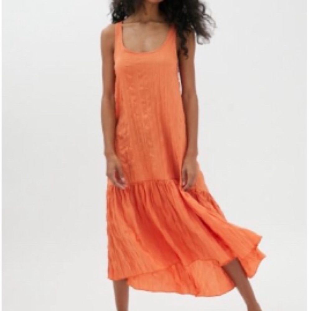 UO Claudia Plisse Maxi Dress